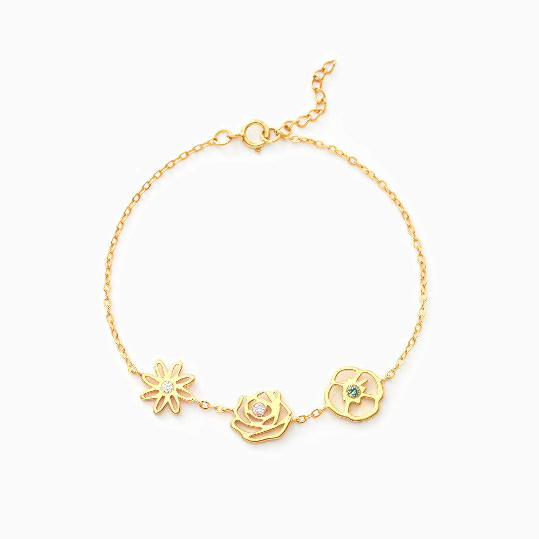 You Are The Charming Gardener 1-8 Birth Flowers Bracelet