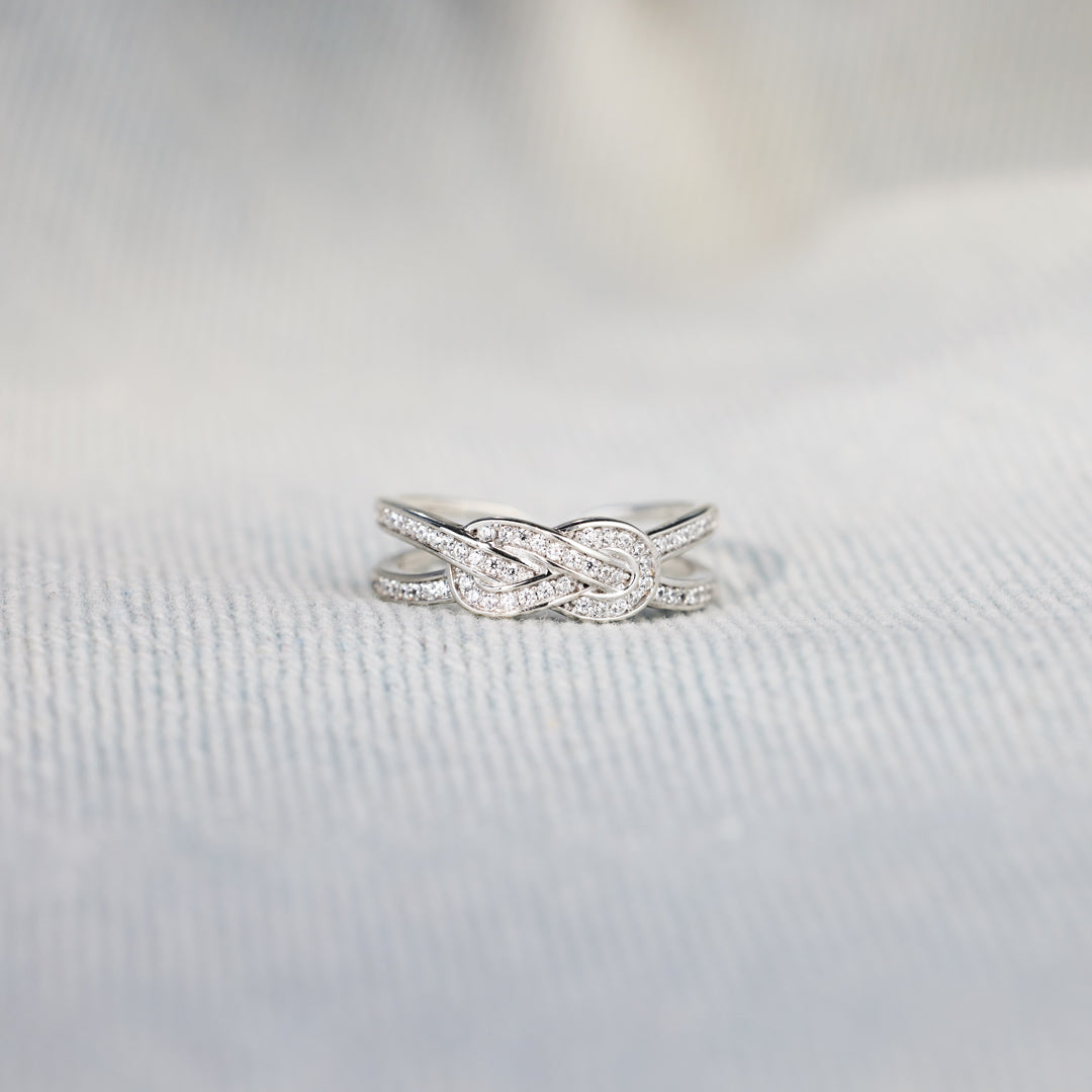 Forever Linked Forever Loved Pavé Infinity Knot Ring