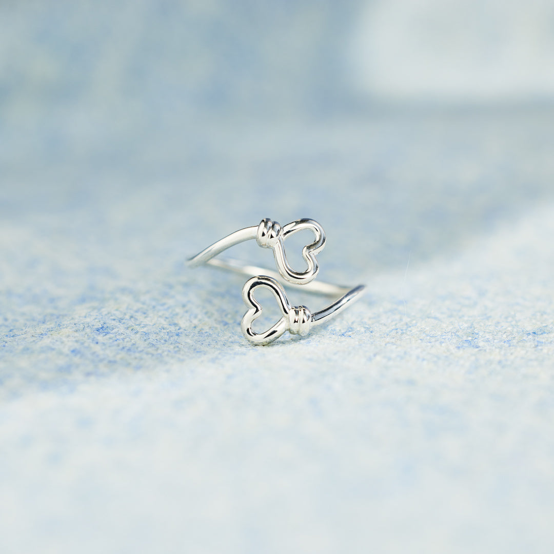 Daughter I Held You Double Heart Ring