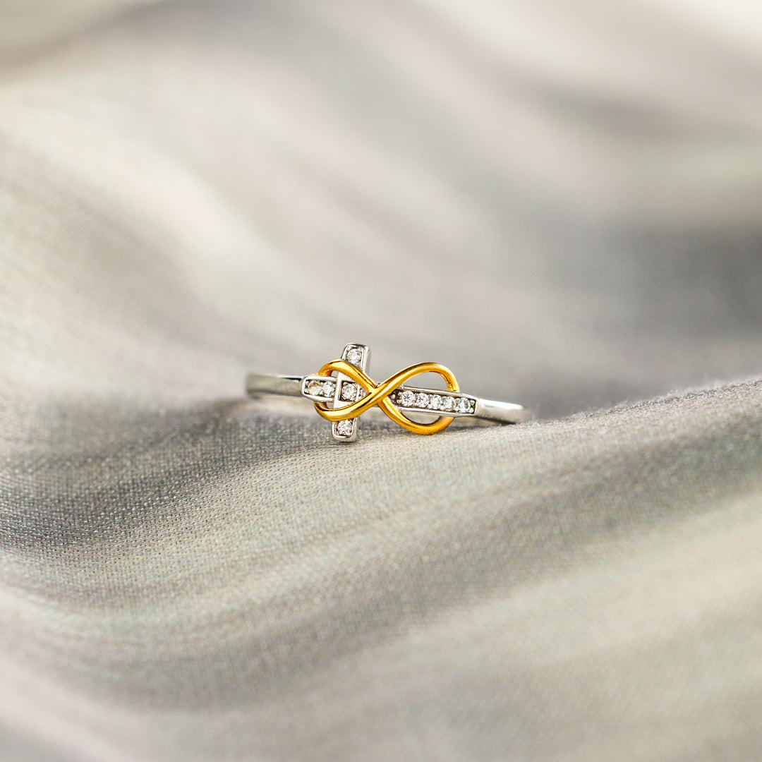 Gods' Promises Are Forever Infinity Cross Ring-Christian Religious Gift