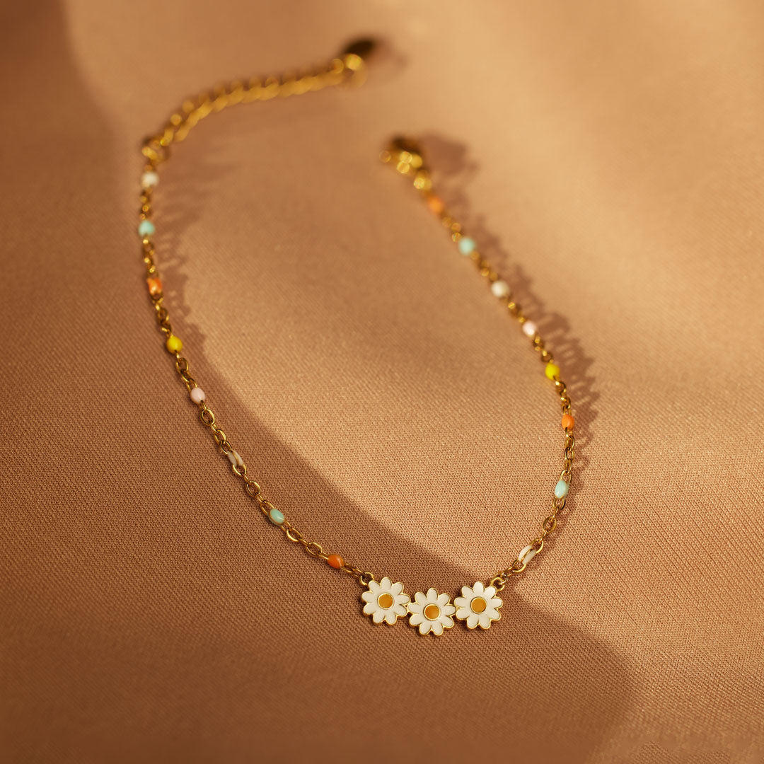 Three Generations Connected As One Triple Daisy Bracelet