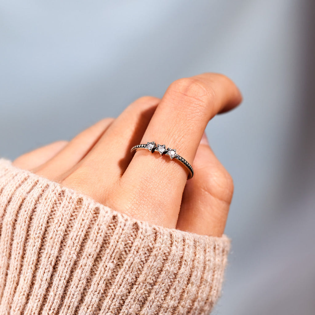 You Were Born To Shine Triple Star Ring