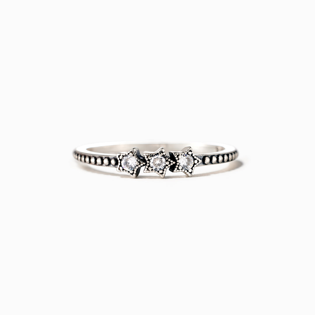 You Were Born To Shine Triple Star Ring