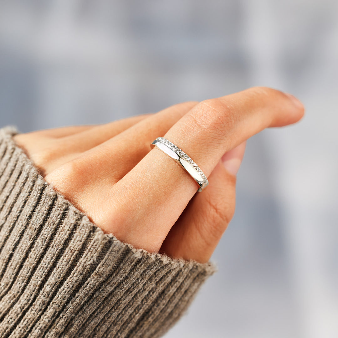 Cherish Your Side Double Band Ring