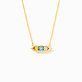 Peas in a Pod 2-6 Birthstones Pea Pod Horizontal Necklace