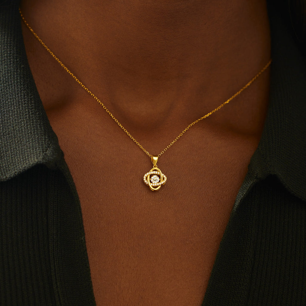 Forever Linked Together Eternity Knot Necklace-Mother Daughter Gift