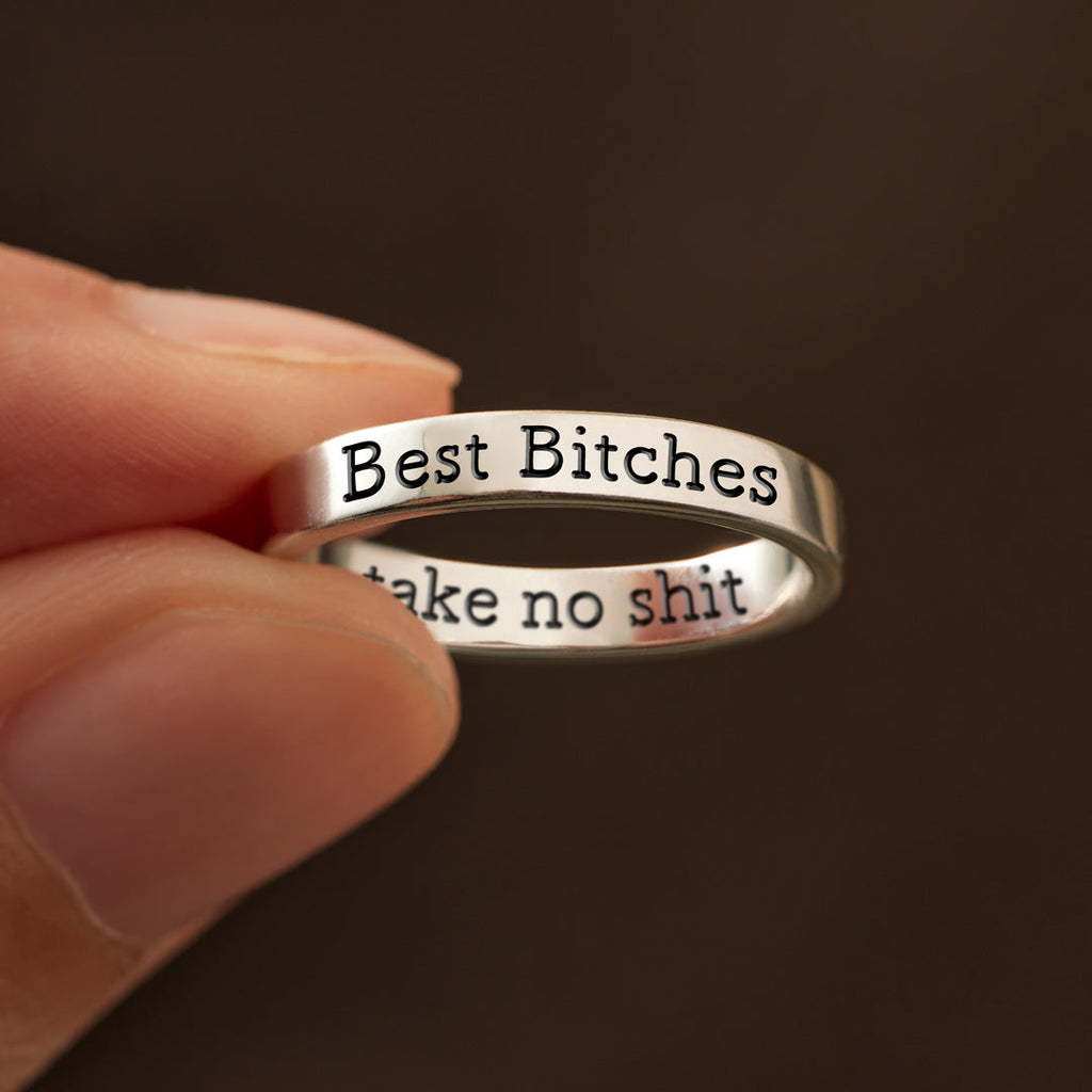 Best Bitches Matching Mantra Ring