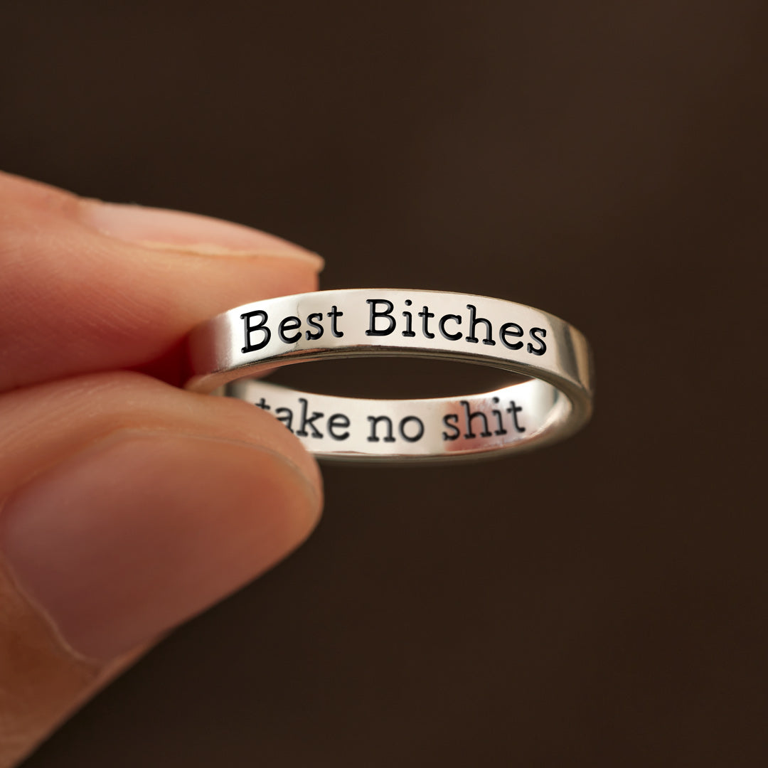 Best Bitches Matching Mantra Ring