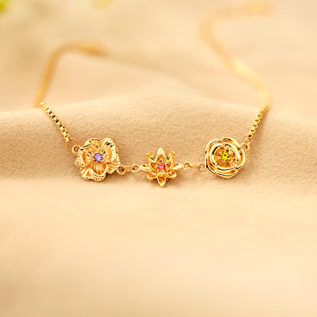 Friendship Garden 1-10 Three-Dimensional Birth Flowers Bracelet