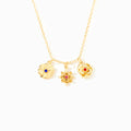 1-12 Three-Dimensional Birth Flowers Necklace-Mother's Day Gift
