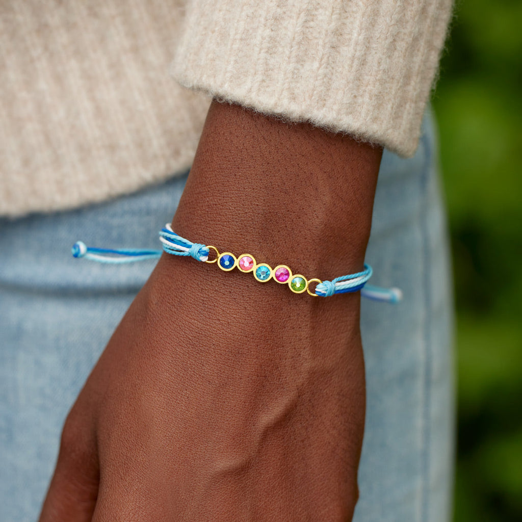 1-6 Crystal Birthstones Bracelet