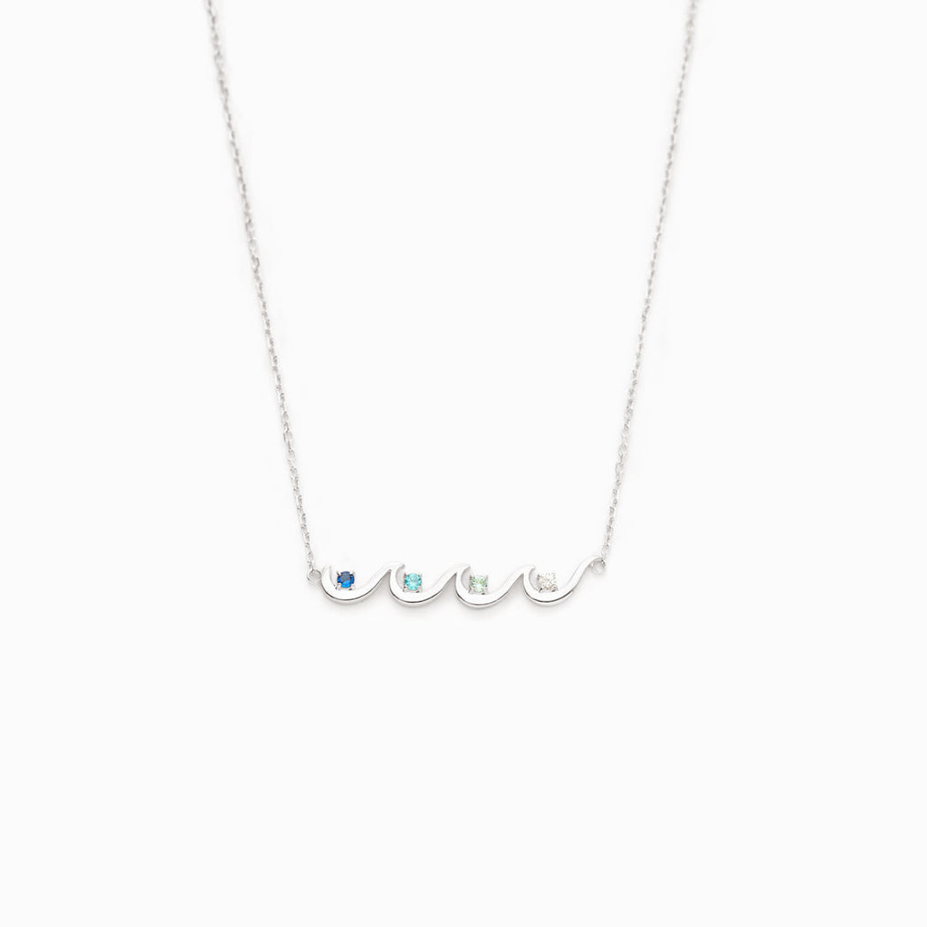 1-6 Birthstones Wave Necklace