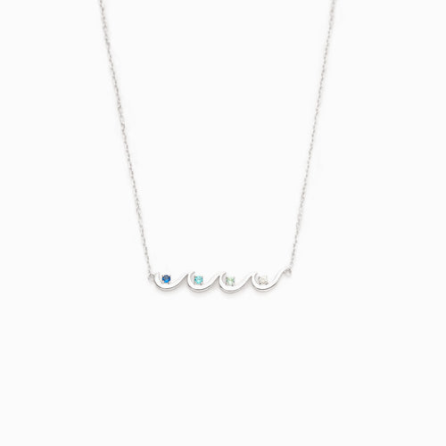 1-6 Birthstones Wave Necklace