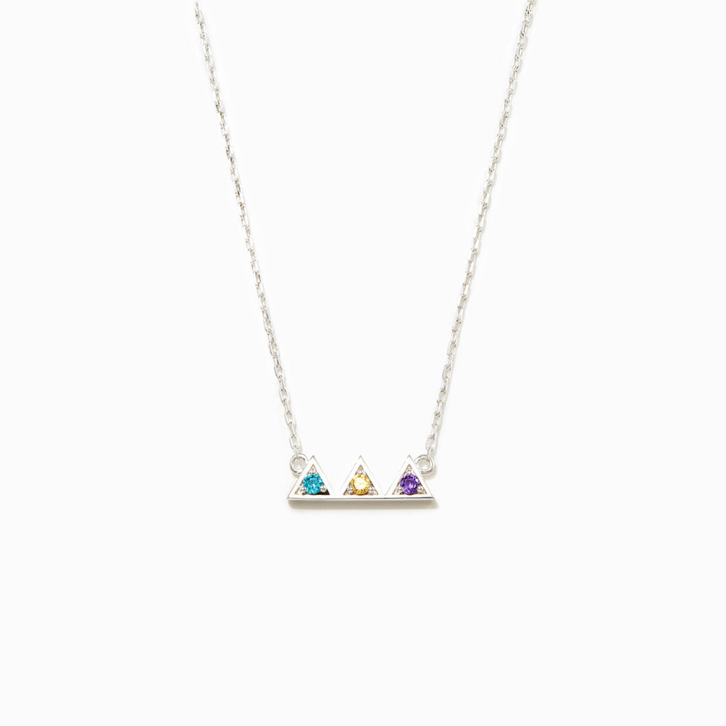 1-5 Birthstones Triangle Necklace
