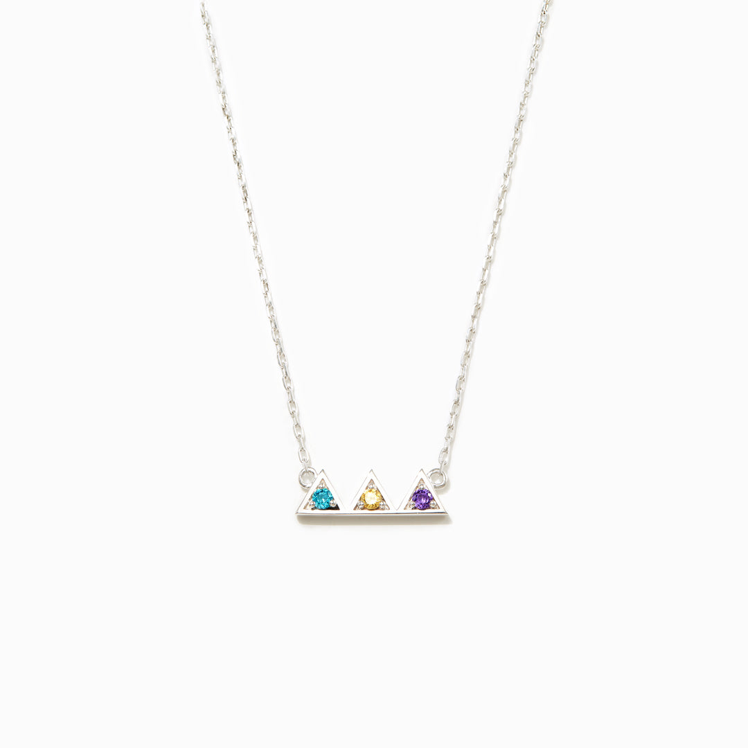 1-5 Birthstones Triangle Necklace