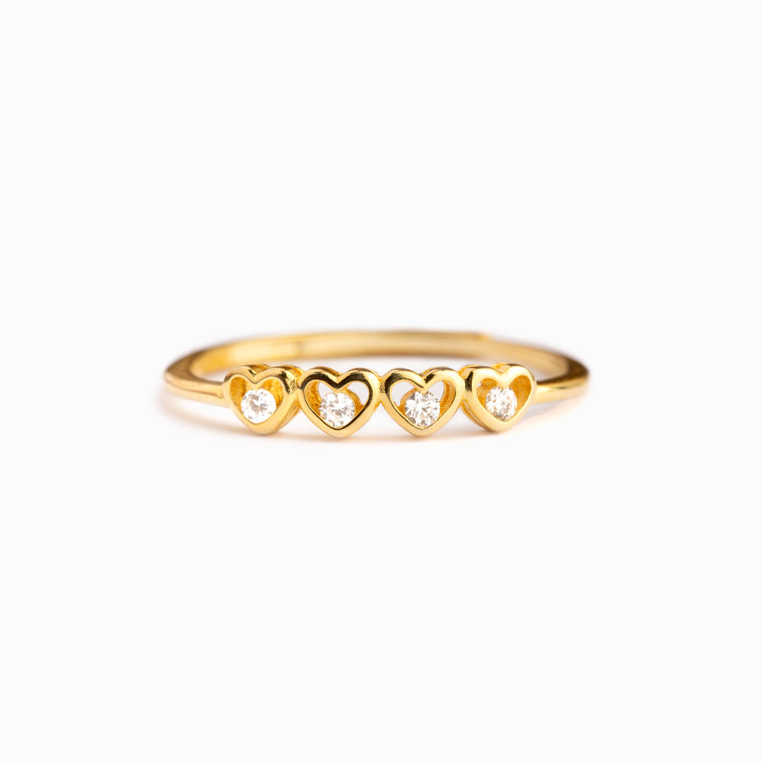 Mom&Daughter Always Heart To Heart Tiny Hearts Ring