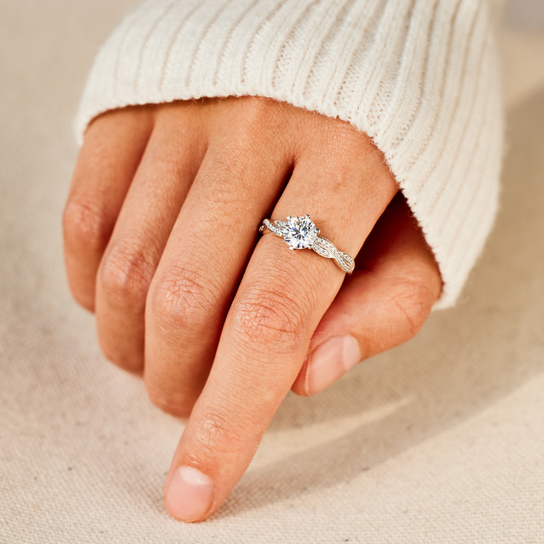 You Will Always Have Me Twisted Pavé Ring