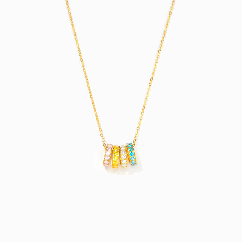 1-8 Birthstones Circle Necklace