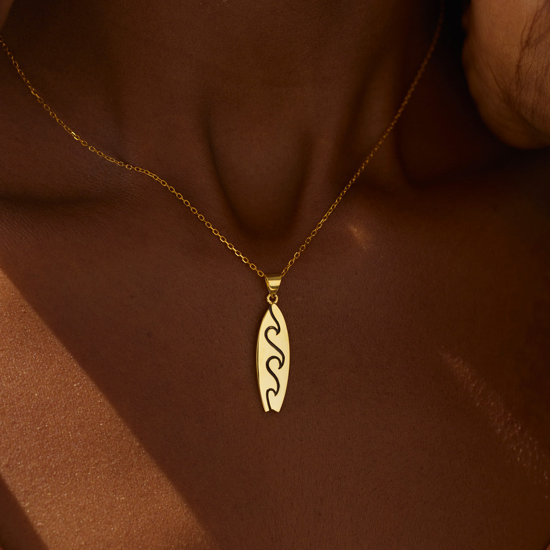Learn To Surf Surfboard Necklace