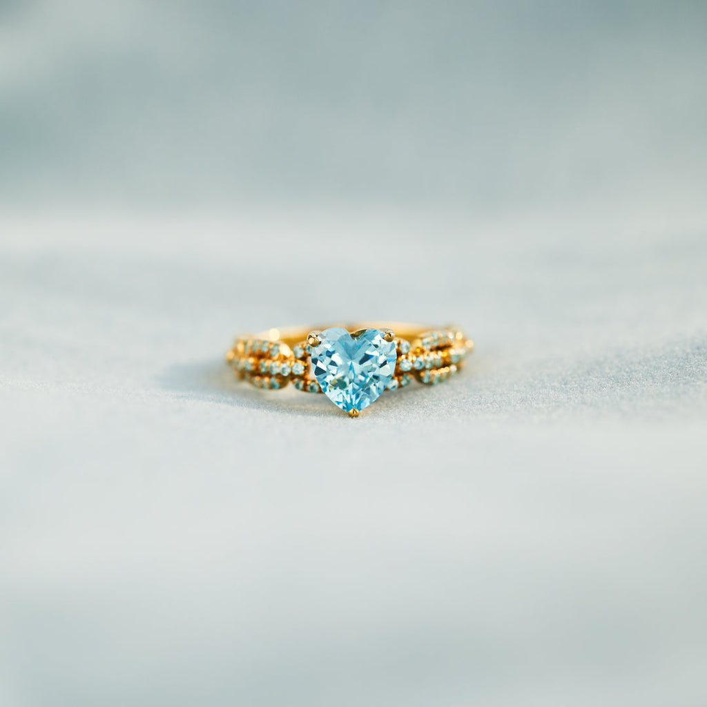 For Granddaughter Heart And Link Ring