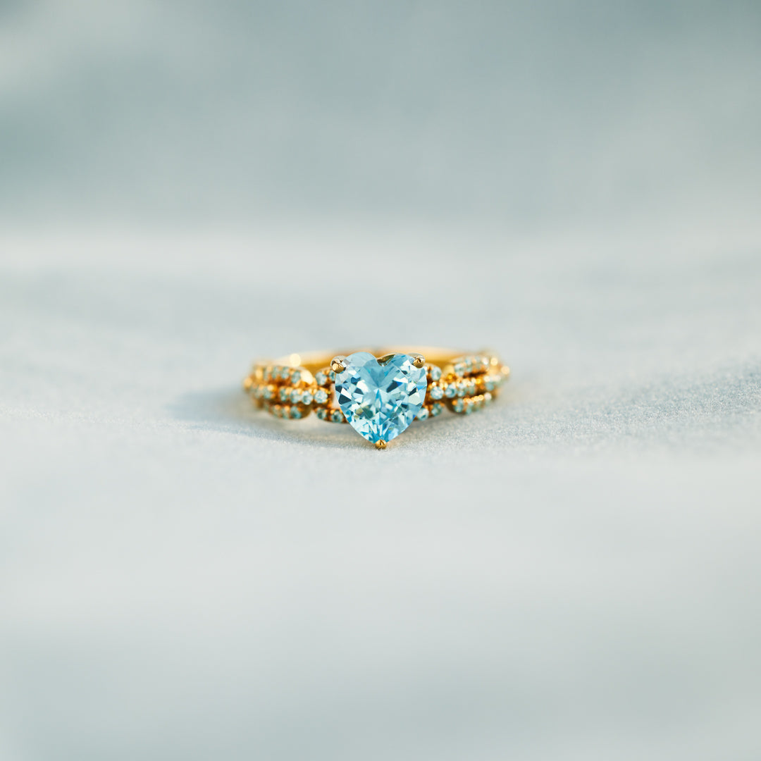 For Granddaughter Heart And Link Ring