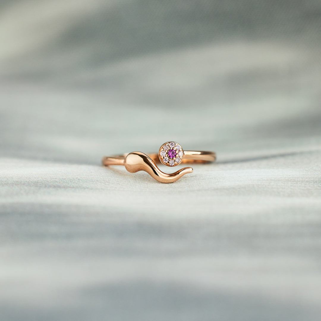 Storyjewellery Evil Eye Ring, Italian Horn Ring