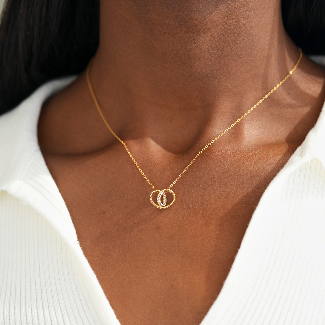 Tied By Angel's Hands Knotted Heart Necklace