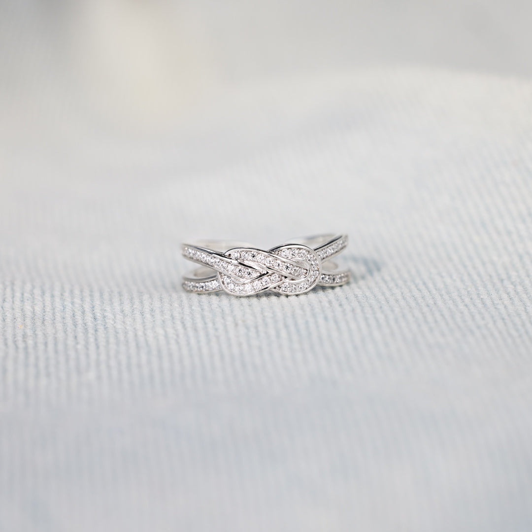 Forever Linked Forever Loved Pavé Infinity Knot Ring