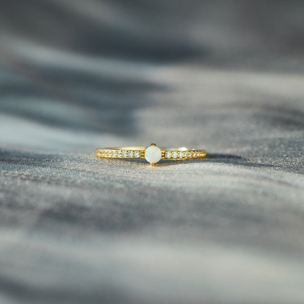 Love Yourself Multiple Opal Stones Ring Set