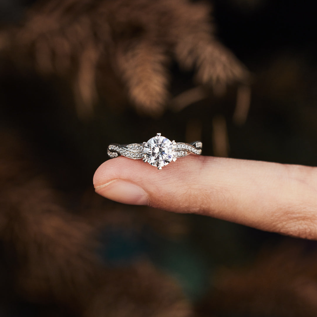 You Will Always Have Me Twisted Pavé Ring