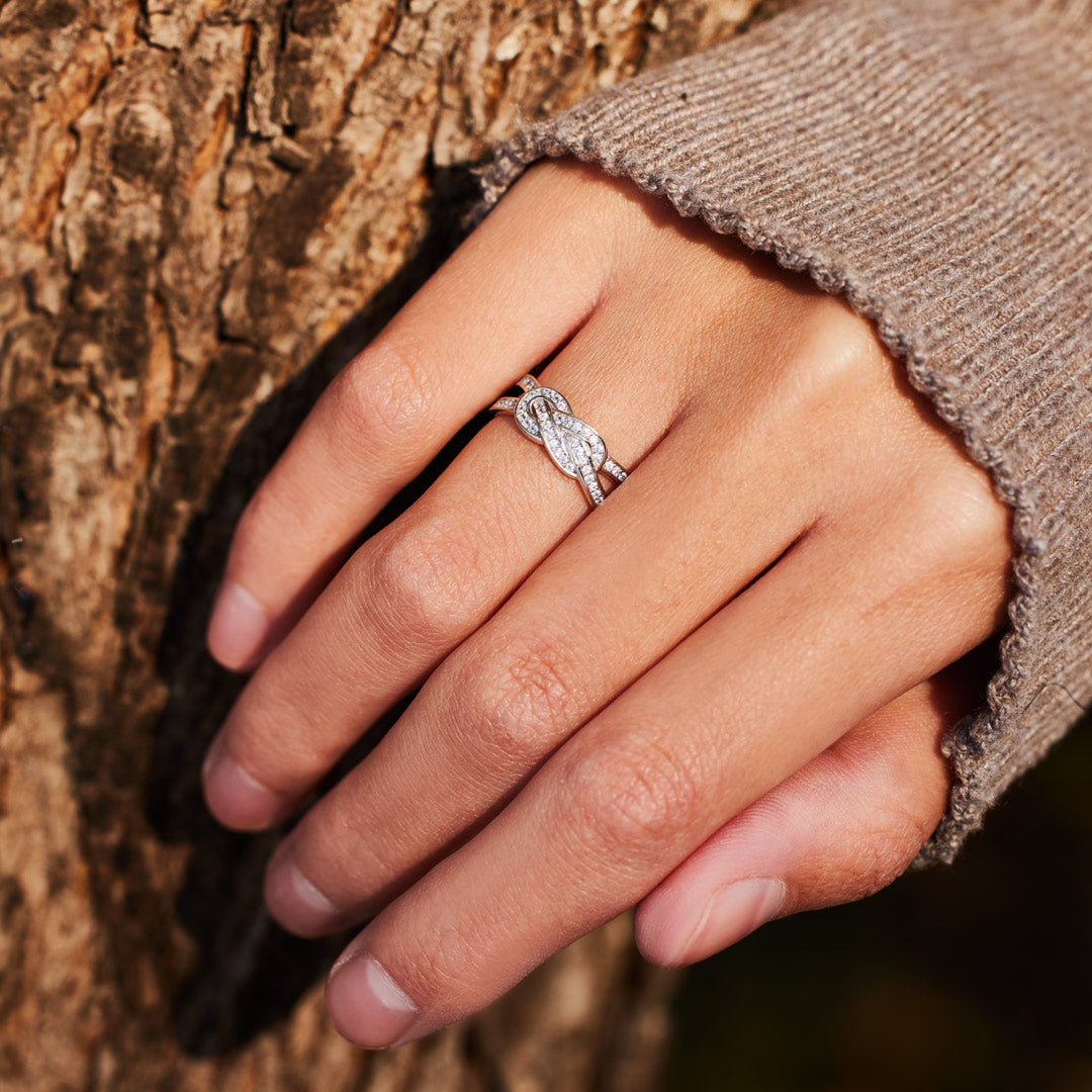 Forever Linked Forever Loved Pavé Infinity Knot Ring