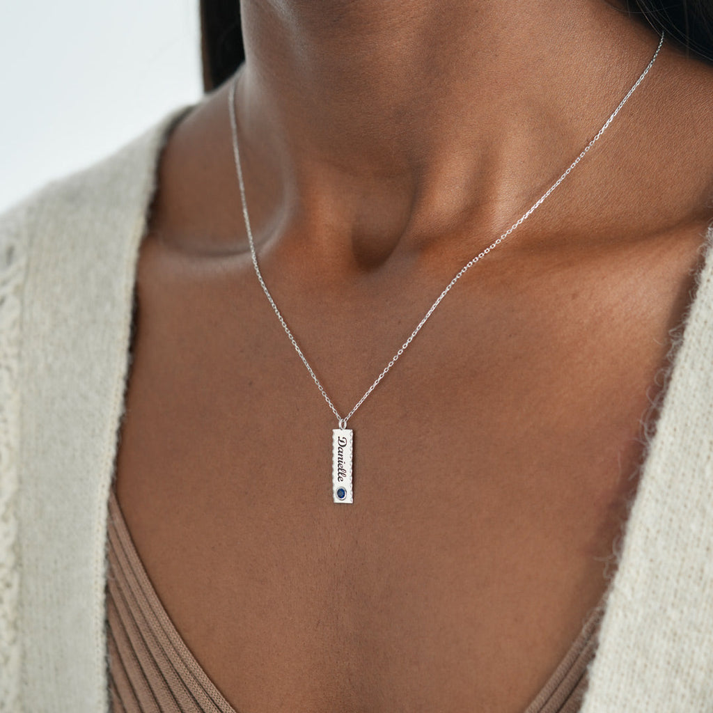 Gifts For Mom-To Our Mom Personalized Bar Necklaces-Mothers Day Gift