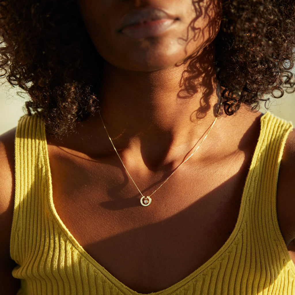 You Were Born To Shine Open Circle Necklace