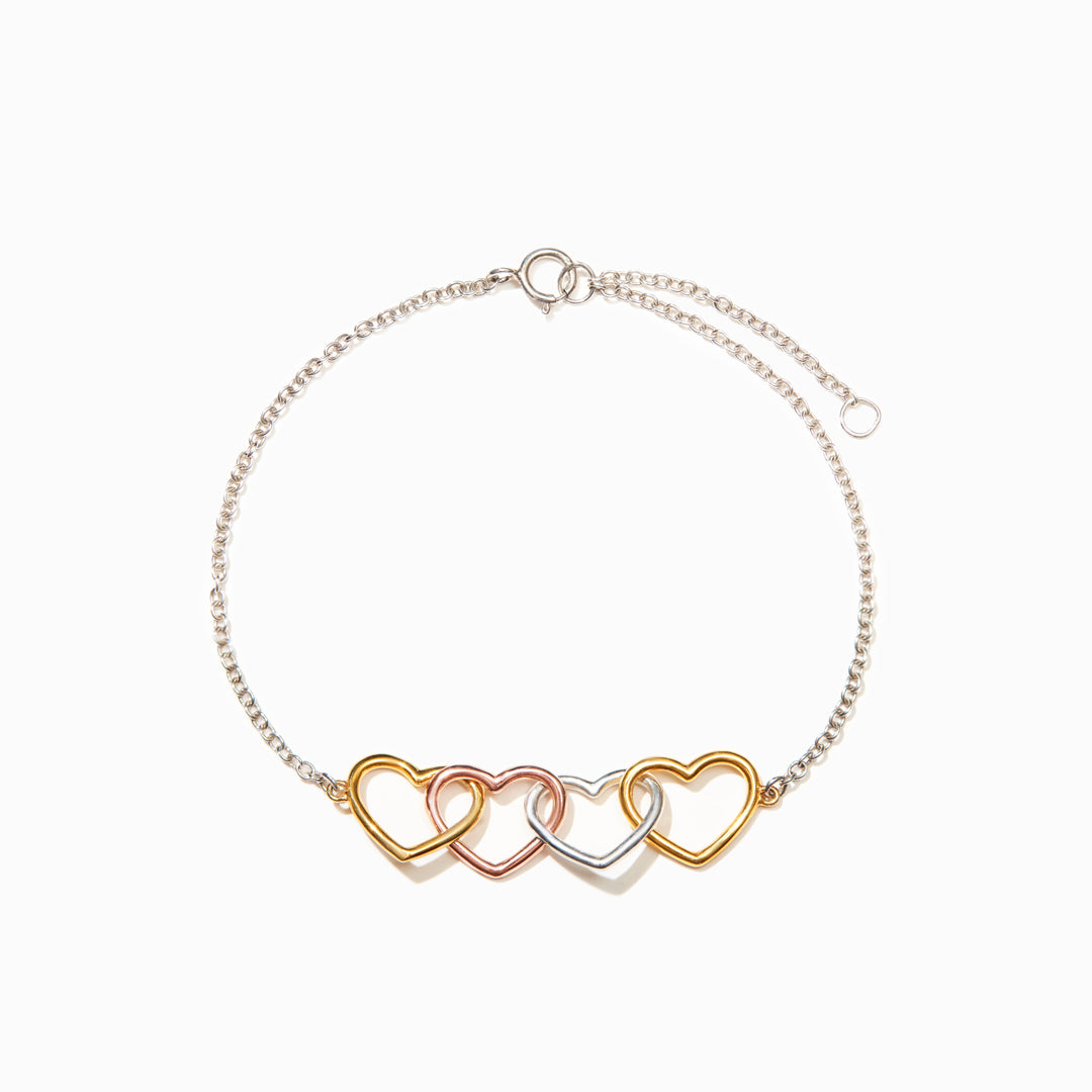 2-5 Best Friends Linking Hearts Bracelet