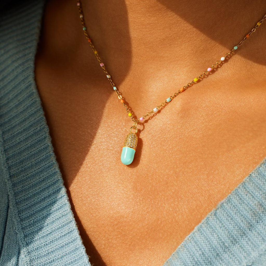 The Storm Will Pass Happy Pill Necklace