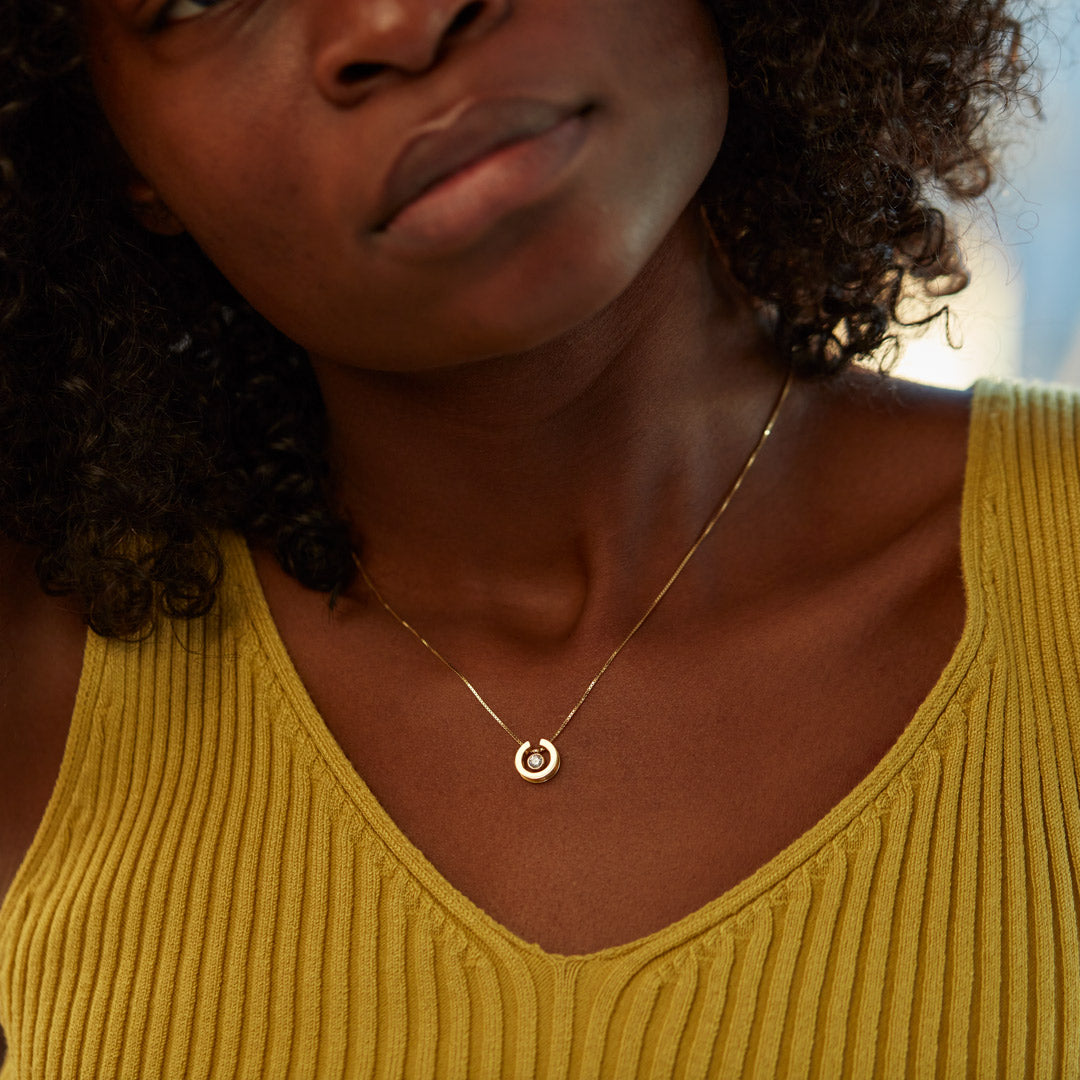 You Were Born To Shine Open Circle Necklace