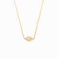 Opal Gold Evil Eye Necklace