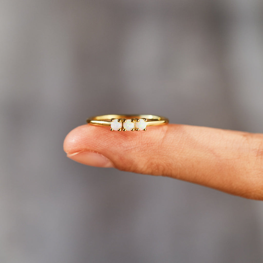 Love Yourself Multiple Opal Stones Ring Set