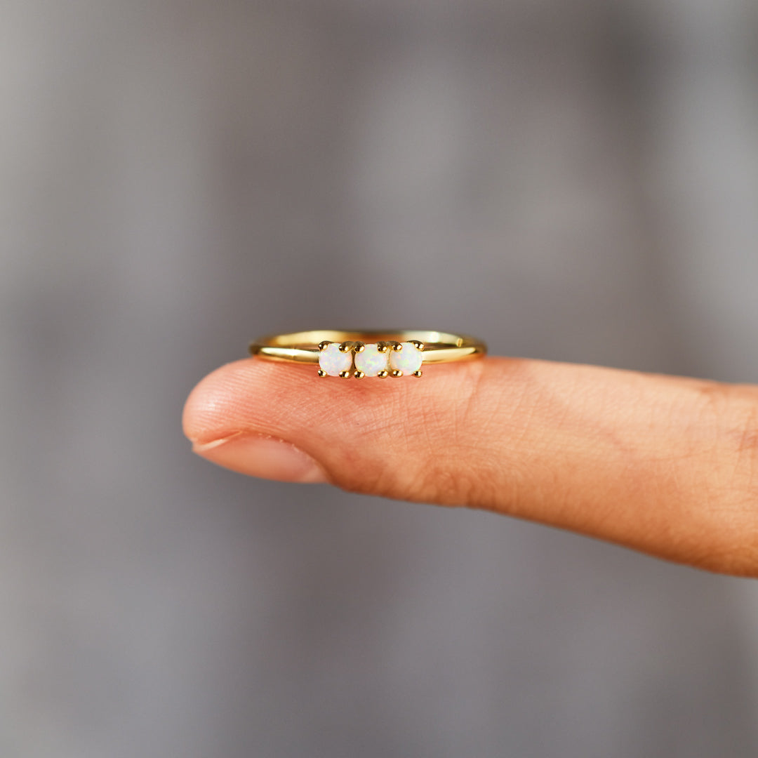 Love Yourself Multiple Opal Stones Ring Set