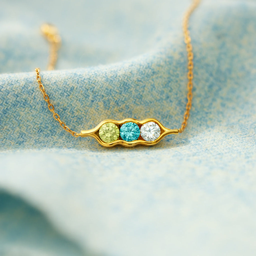 2-6 Birthstone Pea Pod Bracelet