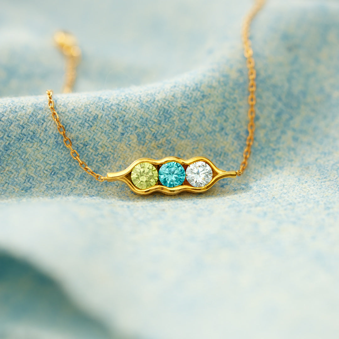 2-6 Birthstone Pea Pod Bracelet