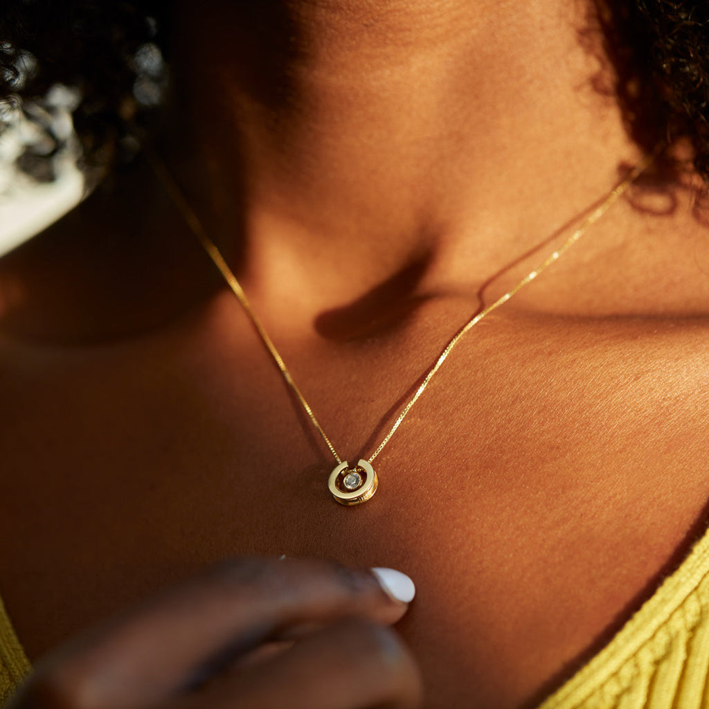 You Were Born To Shine Open Circle Necklace