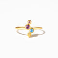 Custom 2-5 Birthstones Irregular Ring