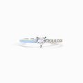 Sisters By Soul Matching Half Enamel Heart-Cut Rings