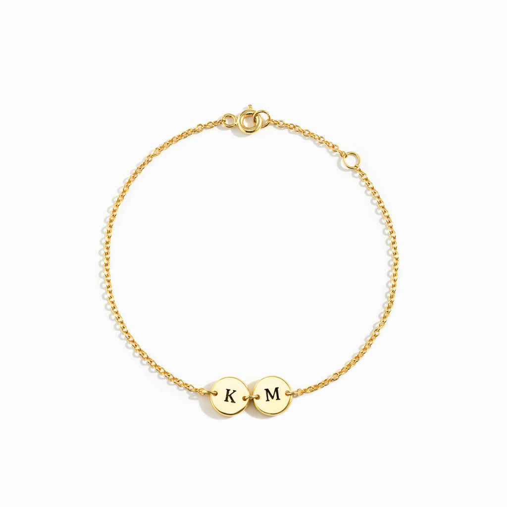 1-5 Initials Disc Bracelet