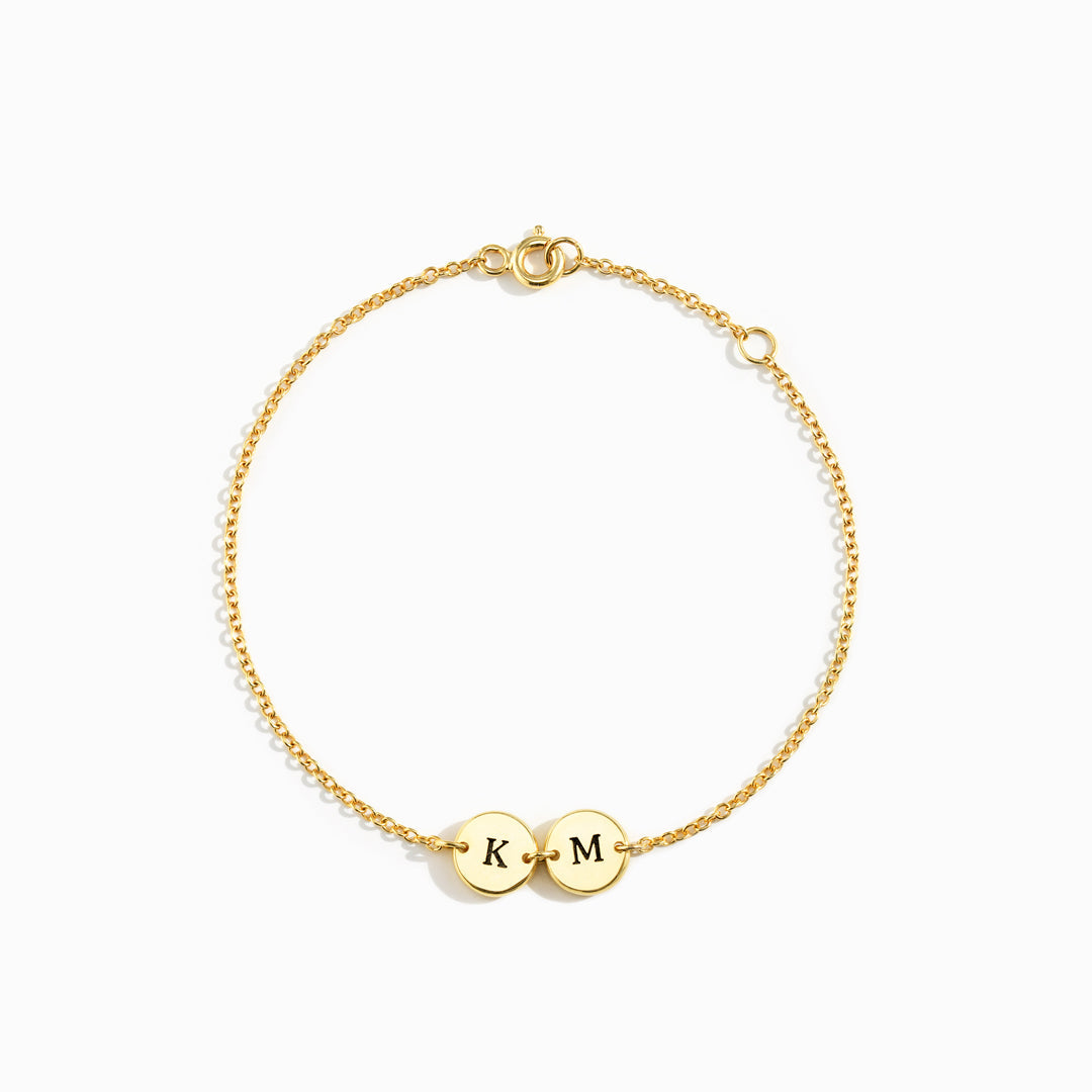 1-5 Initials Disc Bracelet