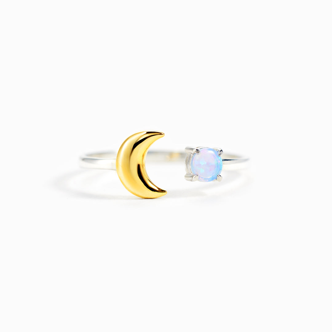 Love You To The Fullest Moon Opal Ring