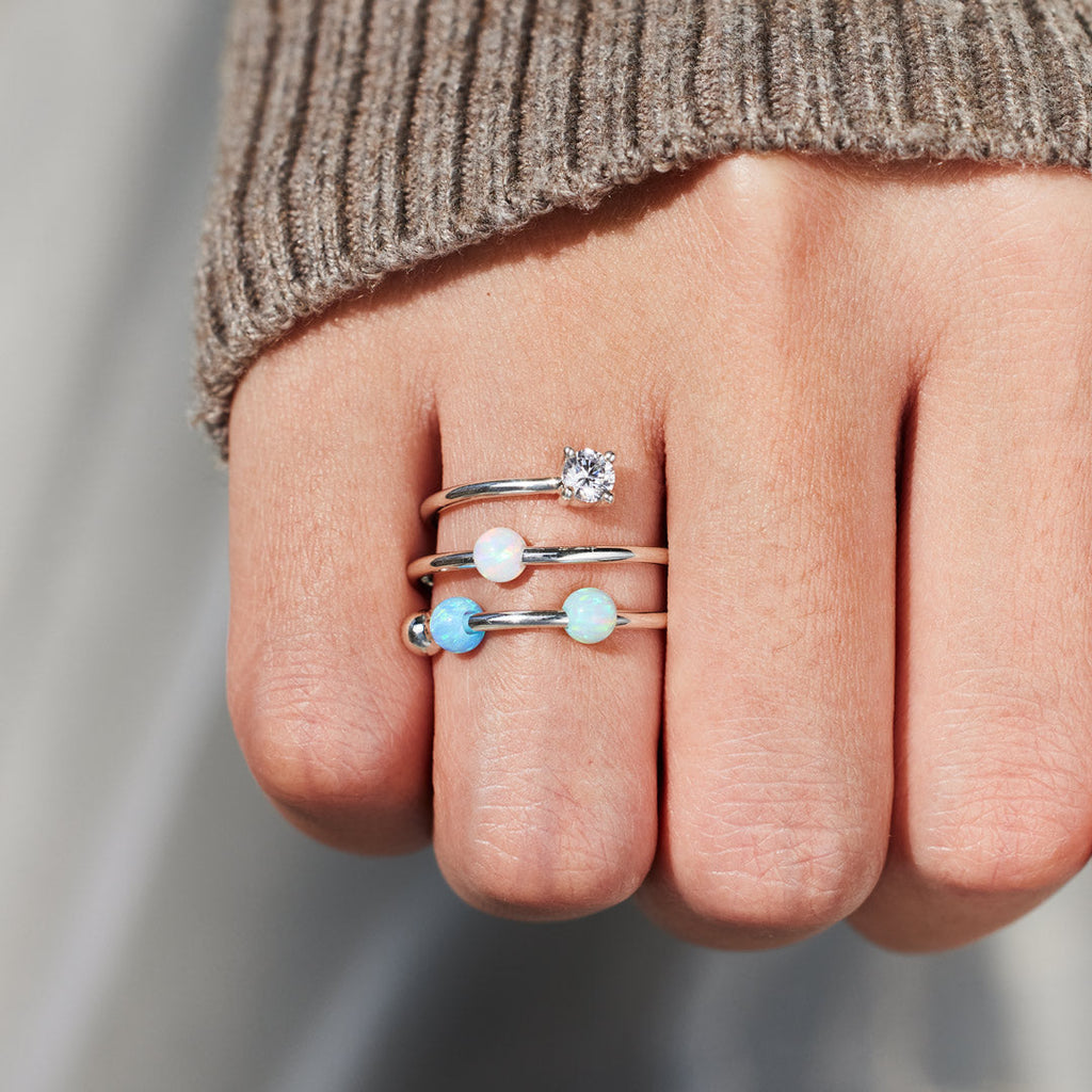 You Are Strong Spinning Opal Fidget Ring