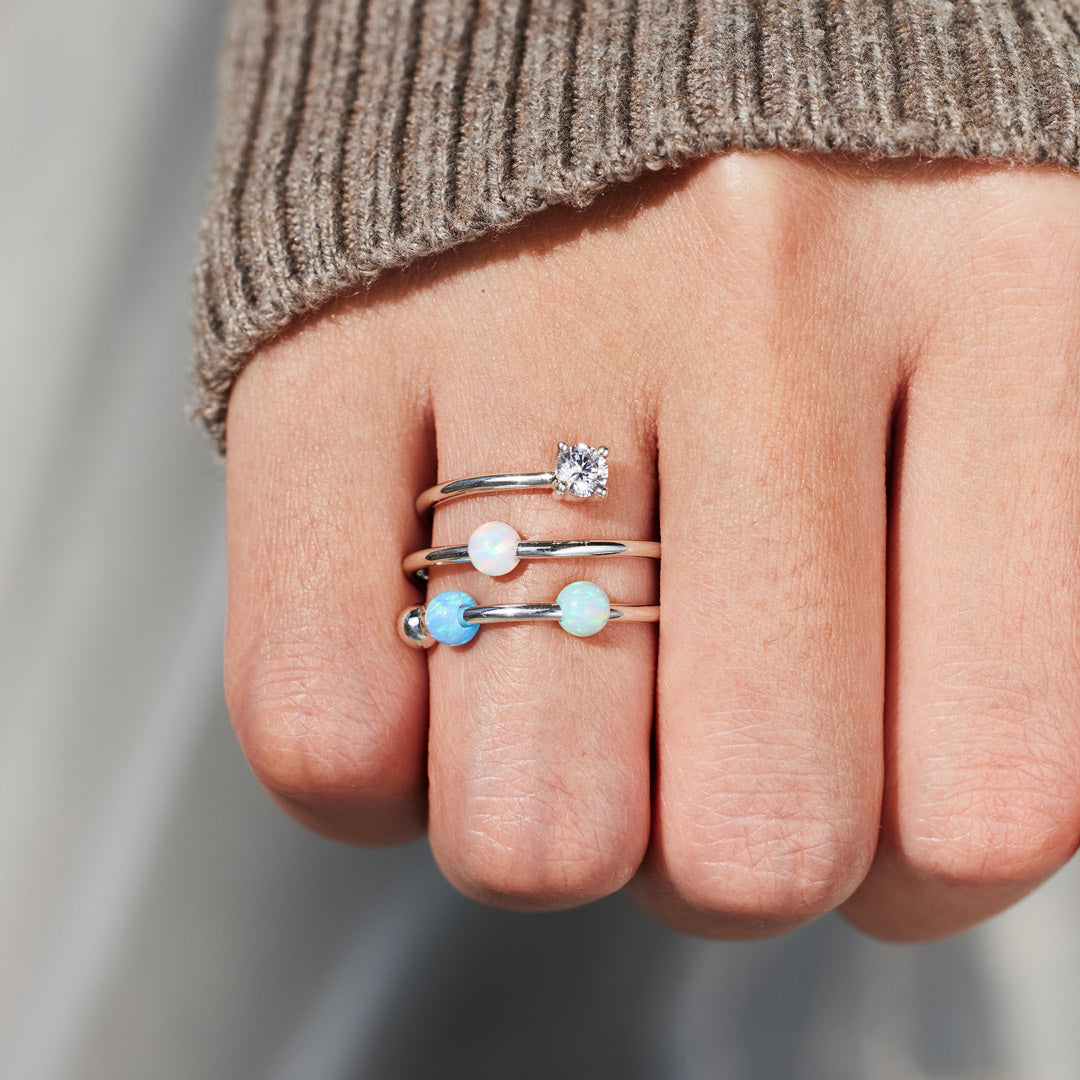 You Are Strong Spinning Opal Fidget Ring