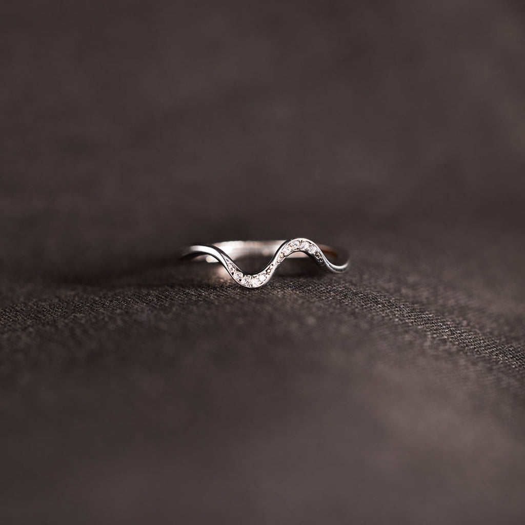For Friend Ebbs And Flows Minimalist Wave Ring